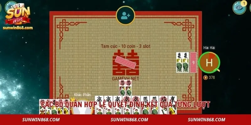 Tam Cúc – Game Bài Dân Gian Lâu Đời Tại Cổng Game Sunwin 3 Các bộ quân hợp lệ quyết định kết quả từng lượt