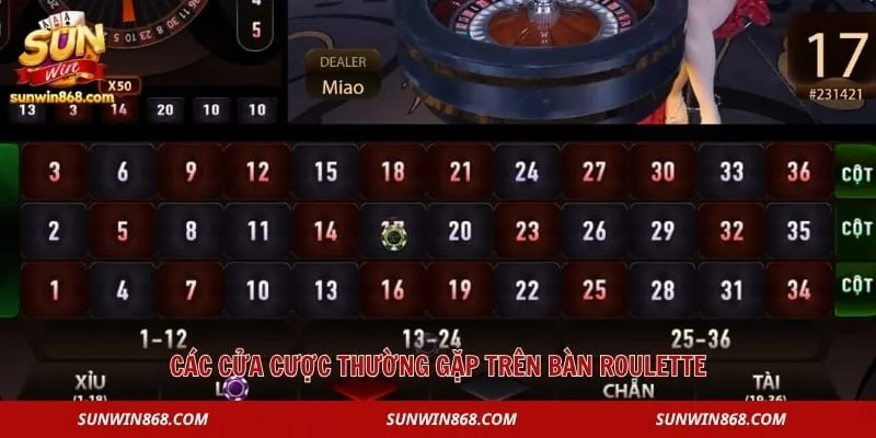 Roulette – Game Casino Được Săn Đón Nhất Trong Năm 2026 4 Các cửa cược thường gặp trên bàn roulette