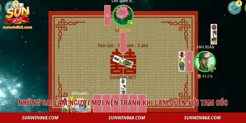 Tam Cúc – Game Bài Dân Gian Lâu Đời Tại Cổng Game Sunwin 4 Những sai lầm người mới nên tránh khi làm quen với tam cúc